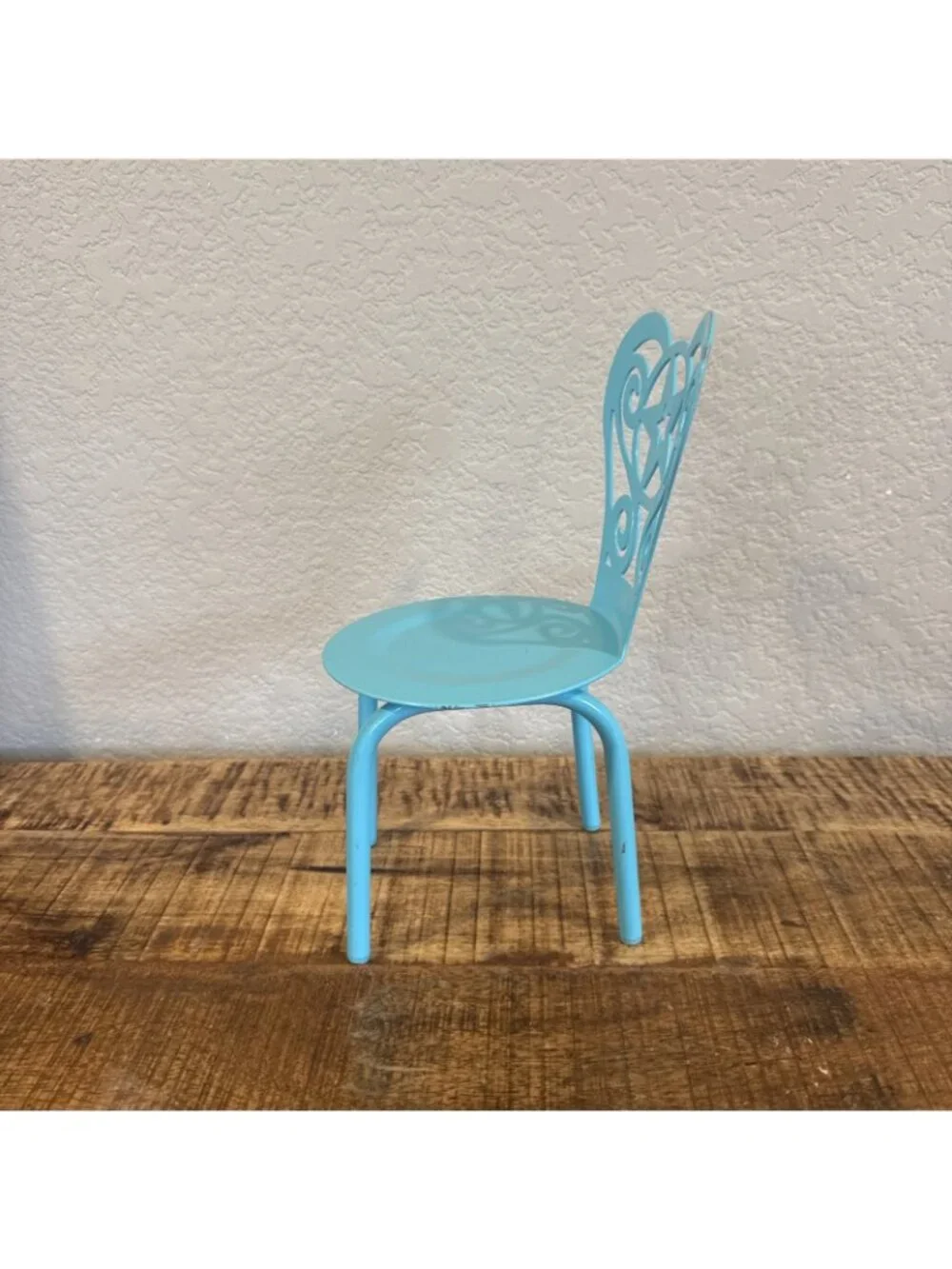 American Girl Doll Gourmet Kitchen Metal Chair Blue Color Metal Retired Star